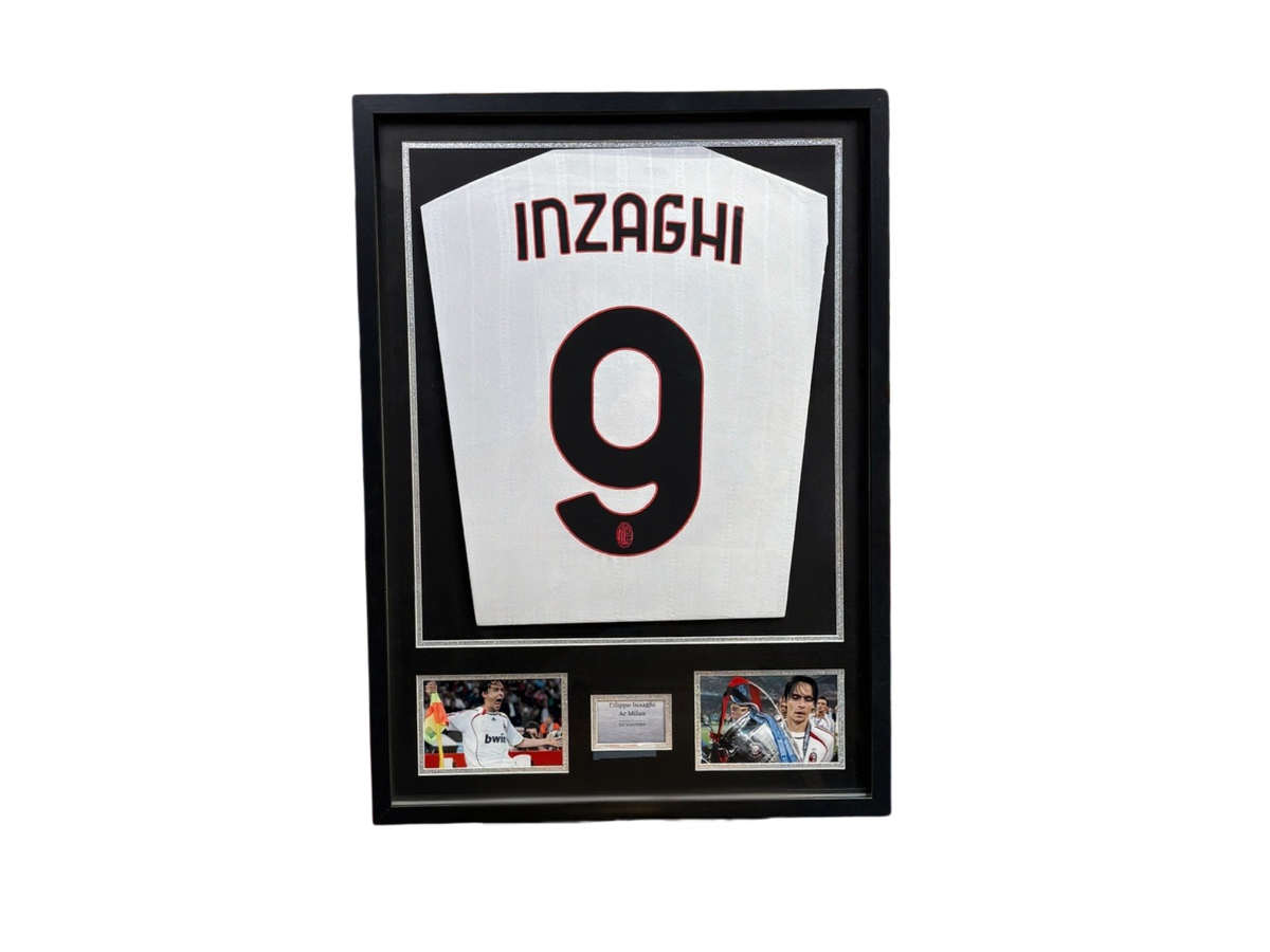Voetbal Memorabilia - Inzaghi Framed Signed Shirt Juventus